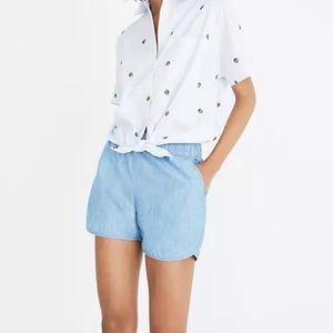 Madewell Chambray Supercomfy Shorts Size Small